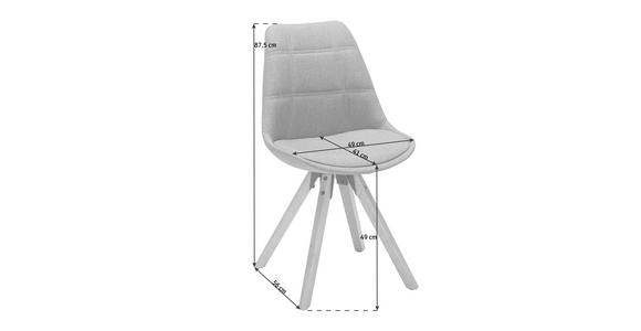 STUHL  in Webstoff Textil  - Eichefarben/Dunkelgrau, Design, Holz/Textil (49/87,5/56cm) - Carryhome