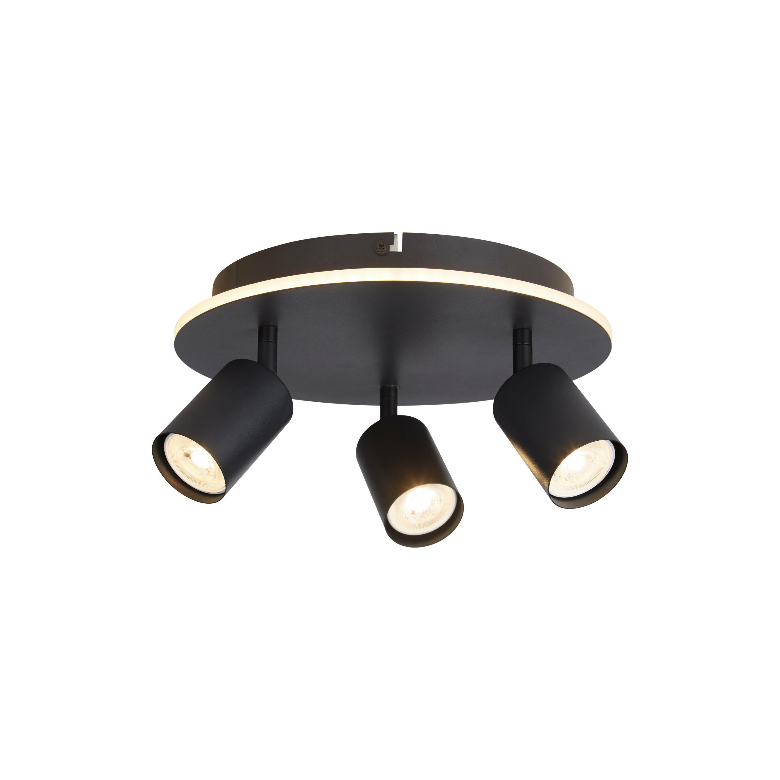 DECKENLEUCHTE San Diego 12,5/29 cm  - Schwarz/Weiß, Design, Kunststoff/Metall (12,5/29cm)