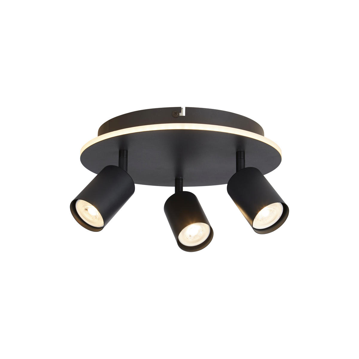 DECKENLEUCHTE San Diego 12,5/29 cm  - Schwarz/Weiß, Design, Kunststoff/Metall (12,5/29cm)