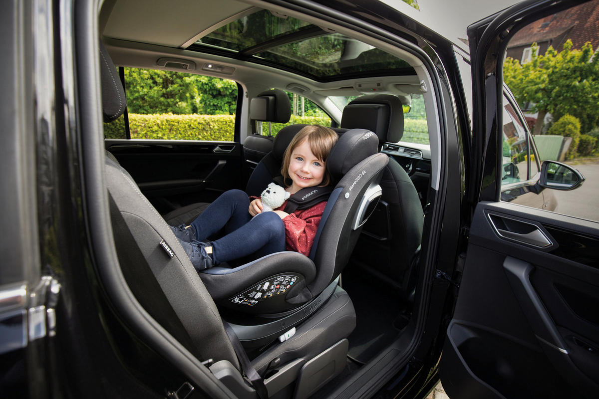 REBOARDER-KINDERSITZ HERO360 SL Twill Black  - Schwarz, Basics, Kunststoff/Textil (44/65/55cm) - Osann