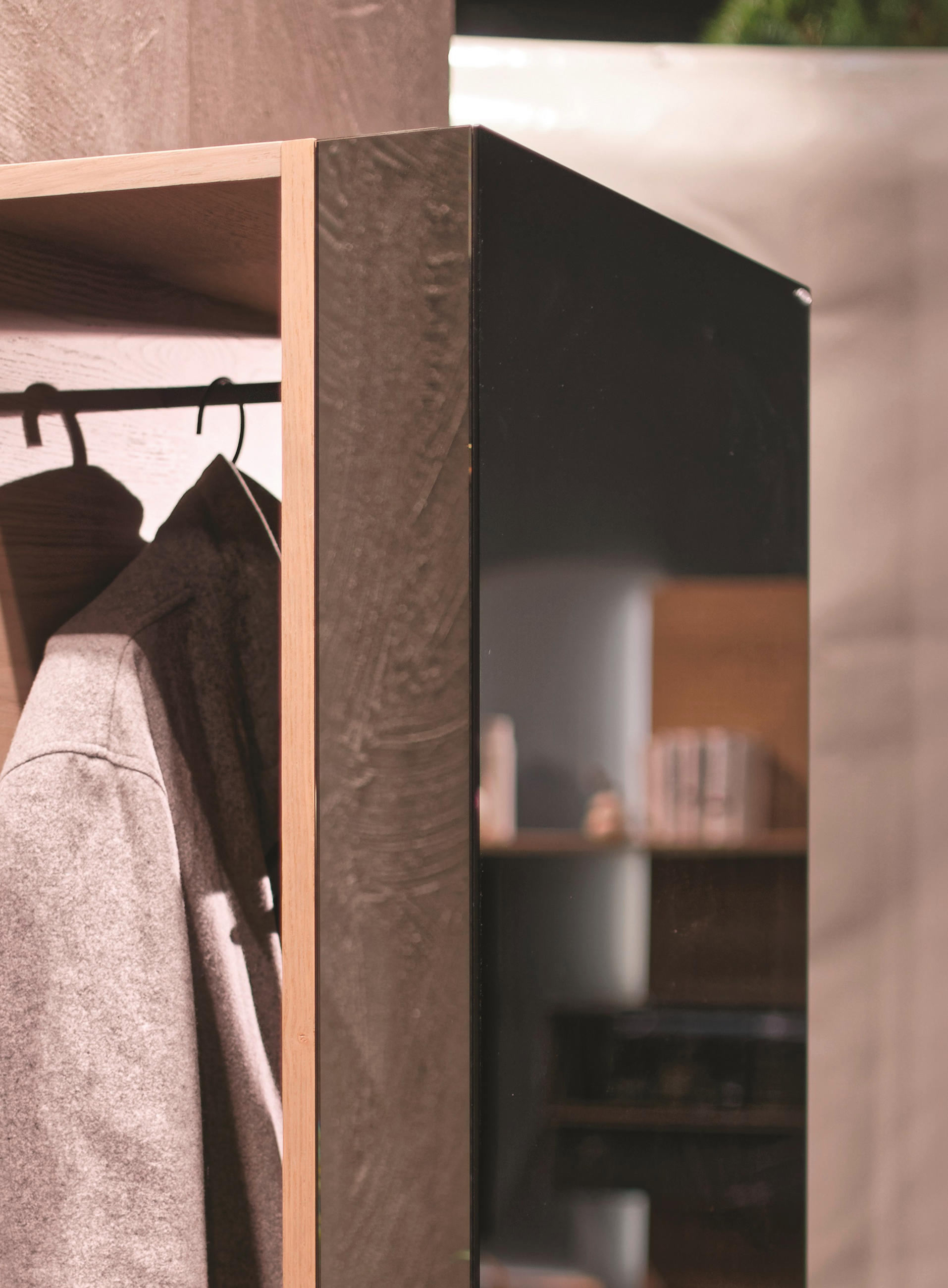 Thumbnail - Voglauer Garderobe, Weiß, Eiche, Holz, Glas, 2-teilig, Wildeiche, furniert, mehrschichtige Massivholzplatte (Tischlerpla...