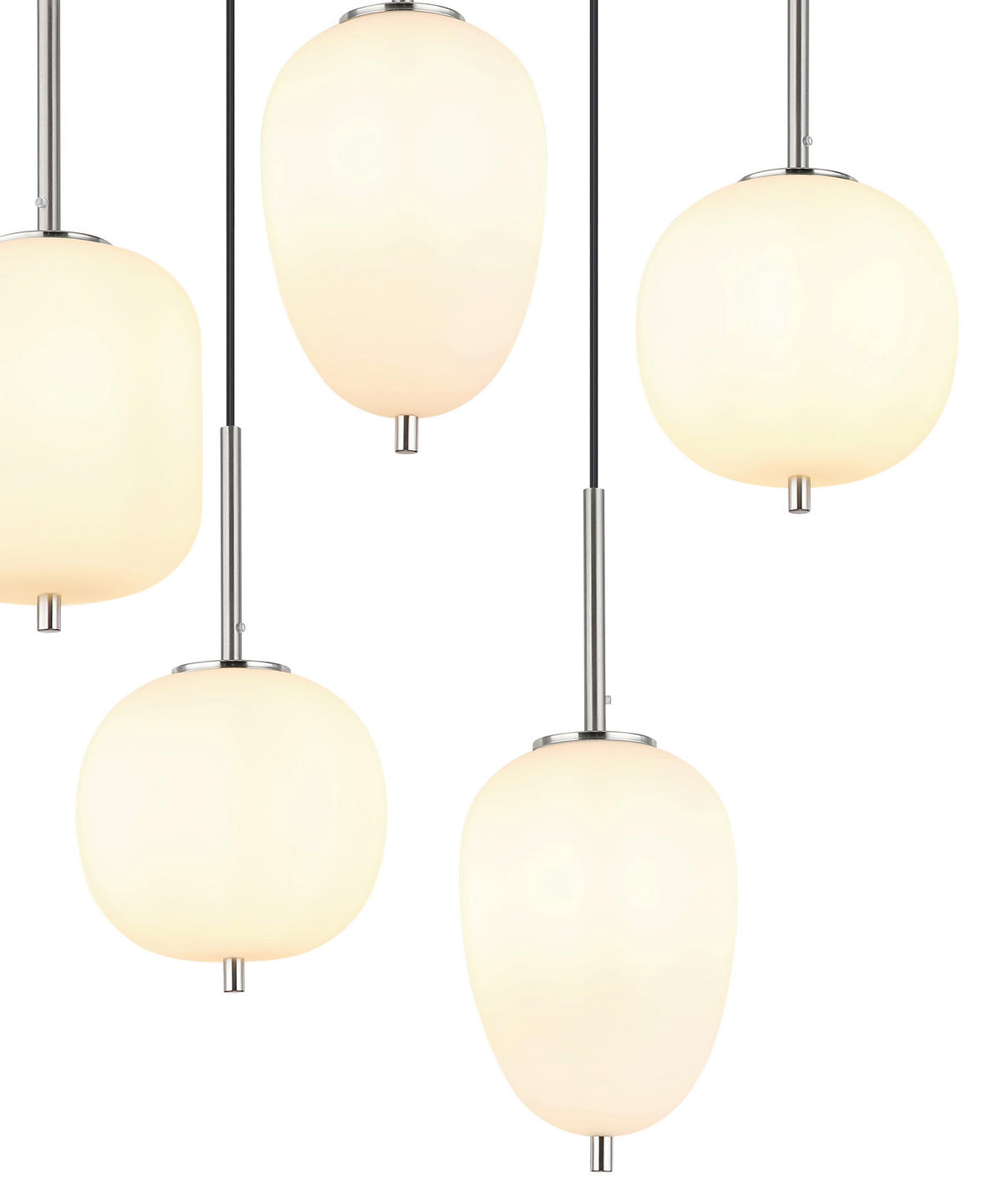 HÄNGELEUCHTE 102,5/34/120 cm    - Nickelfarben, Basics, Glas/Metall (102,5/34/120cm) - Globo