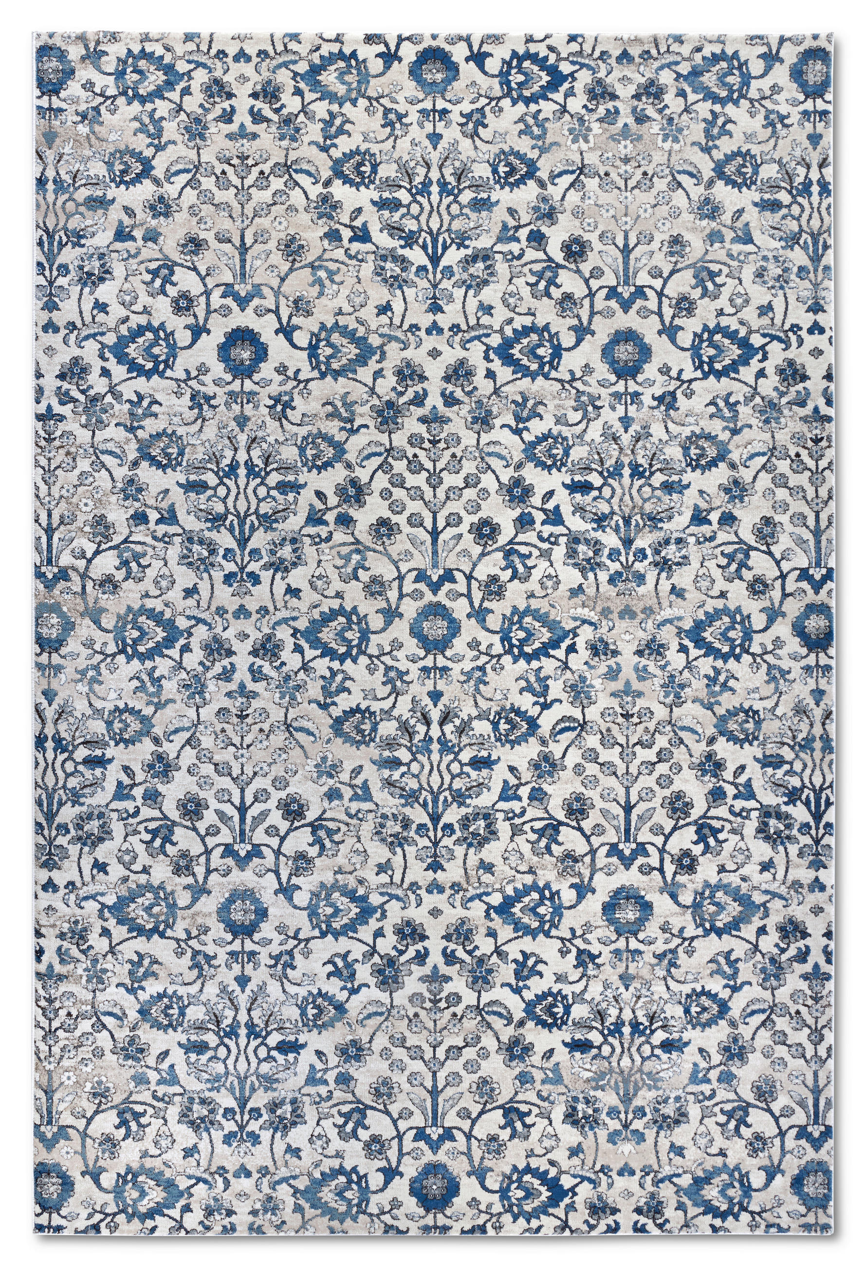FLACHWEBETEPPICH  Wohnzimmer 200/280 cm Kollektion 1869 Blau, Creme rechteckig  - Blau/Creme, Design, Kunststoff/Textil (200/280cm) - Villeroy & Boch