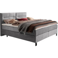 BOXSPRINGBETT 180/220 cm  in Grau  - Schwarz/Grau, KONVENTIONELL, Textil/Metall (180/220cm) - Esposa