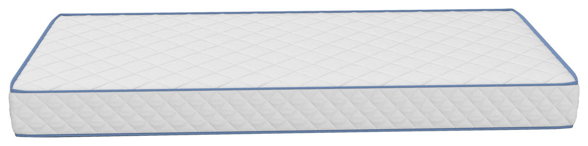 TASCHENFEDERKERNMATRATZE 80/200 cm, Höhe ca.: 18 cm, H2 = mittel, 7-Zonen - Weiß, Basics, Textil (80/200cm) - Chameo
