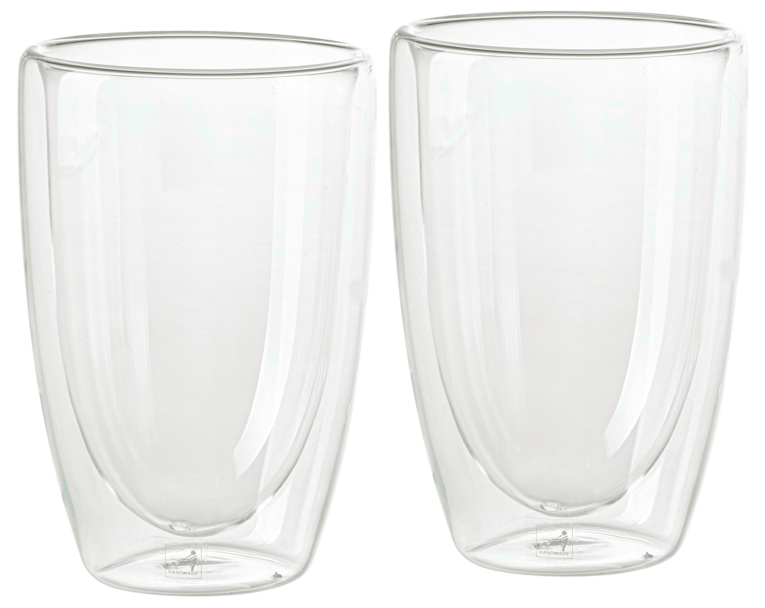 KAFFEEBECHER DUO II  400 ml   - Klar, Design, Glas (18,1/14/9,4cm) - Leonardo