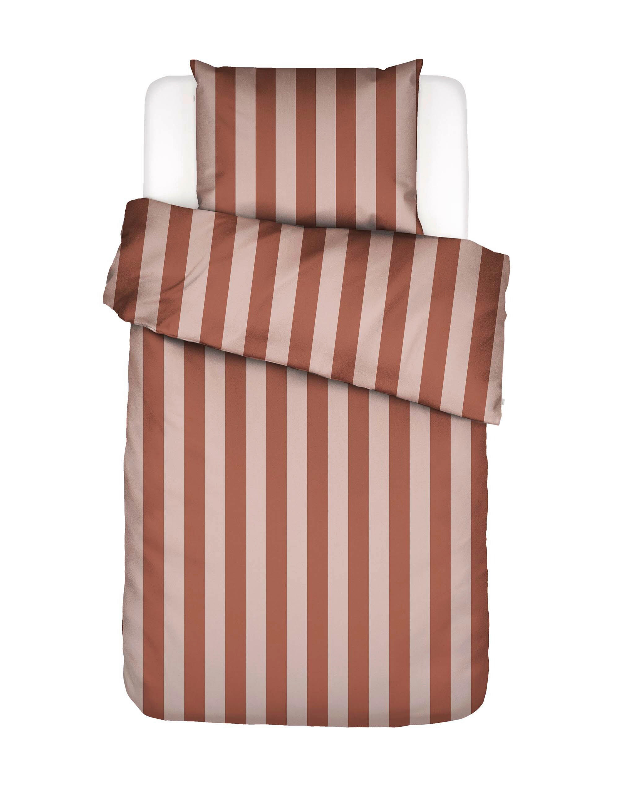 BETTWÄSCHE 2-teilig Minte Satin 155/220 cm  - Hellrosa/Terracotta, KONVENTIONELL, Textil (155/220cm) - Essenza