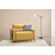SCHLAFSESSEL Echtleder Senfgelb Liegefunktion {item.attr(124-153'),[ ]} - Senfgelb/Schwarz, Design, Leder/Metall (115/89/97cm) - Novel