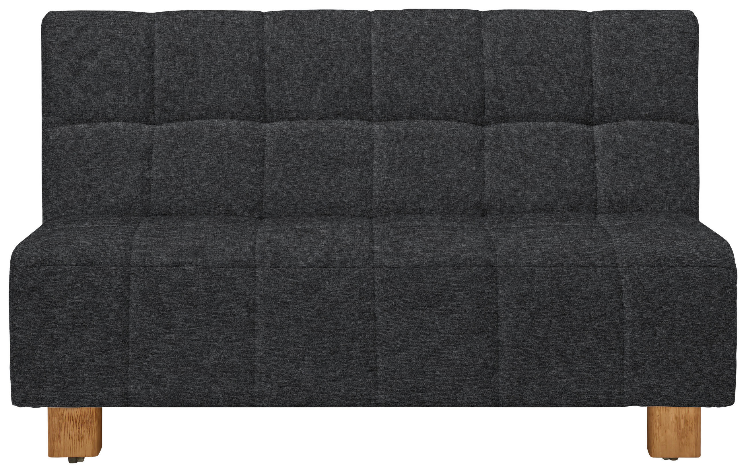 SCHLAFSOFA Flachgewebe Dunkelgrau  - Dunkelgrau/Naturfarben, Design, Holz/Textil (145/92/102cm) - Novel