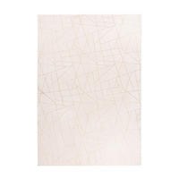 FLACHWEBETEPPICH Wohnzimmer 80/150 cm Bijou 125 Creme / Gold Creme, Goldfarben rechteckig  - Goldfarben/Creme, KONVENTIONELL, Textil (80/150cm) - Kayoom