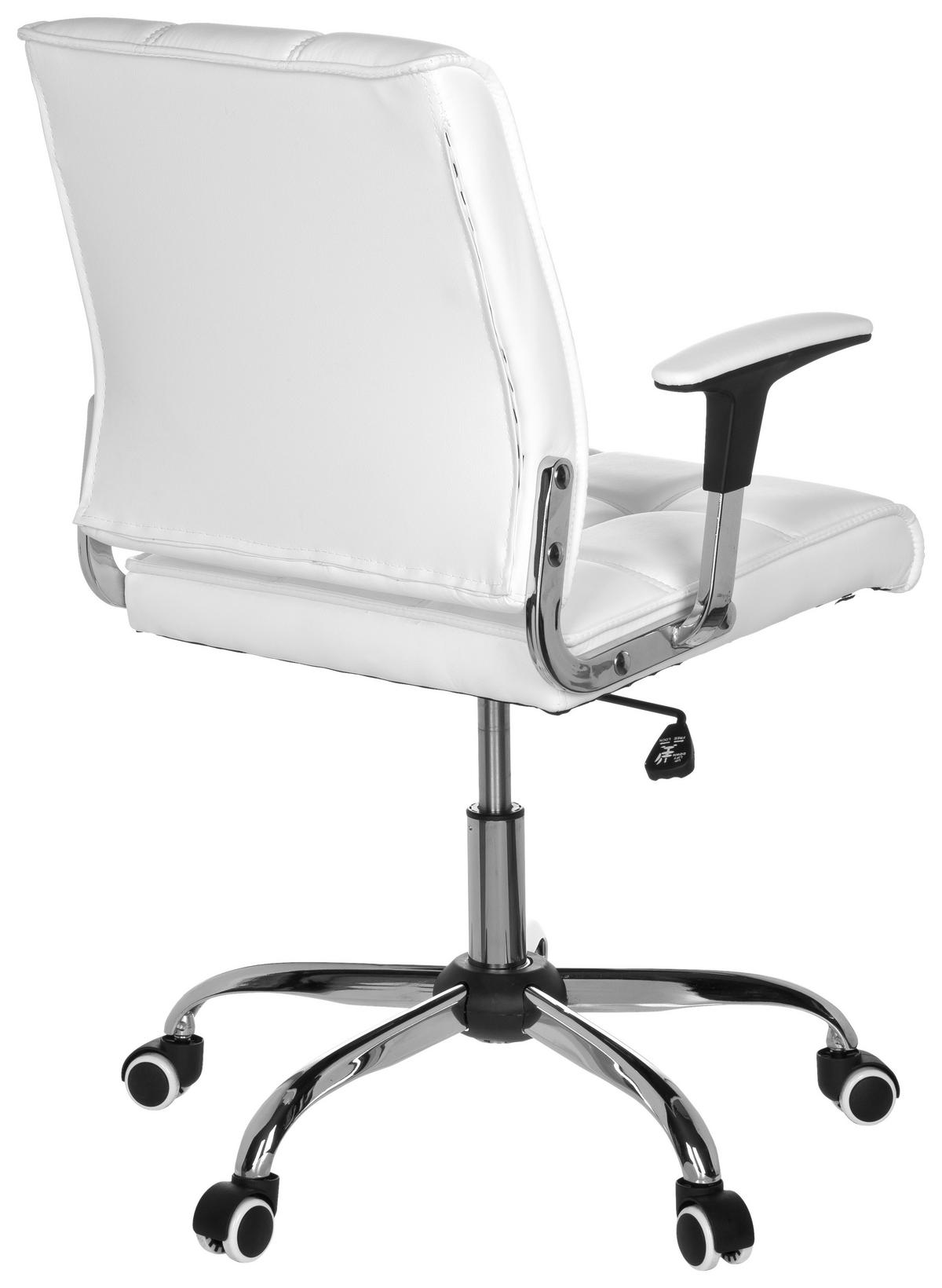 DREHSTUHL Lederlook Weiß  - Chromfarben/Weiß, MODERN, Kunststoff/Textil (61/87/59cm) - MID.YOU