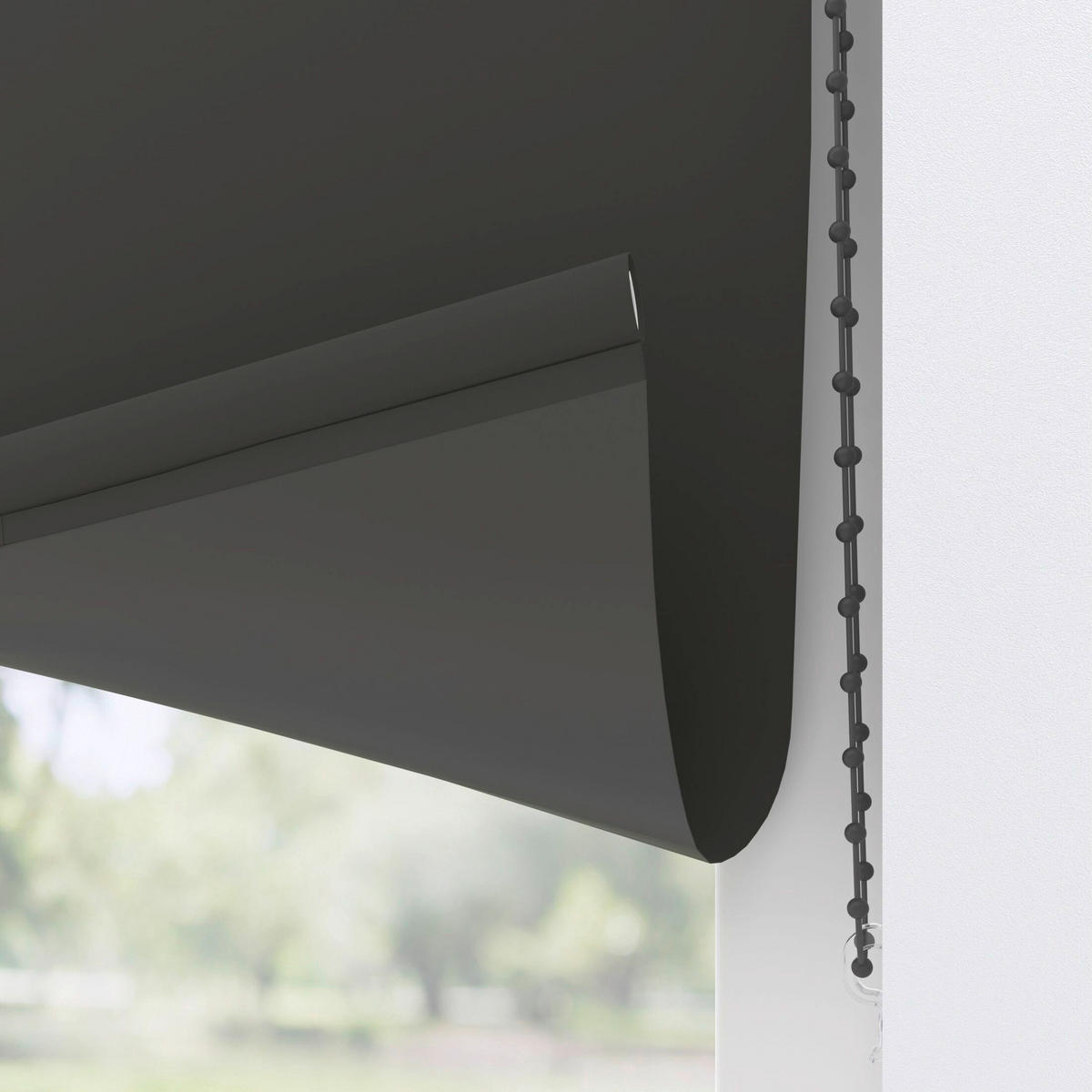 VERDUNKELUNGSROLLO  blickdicht   50/190 cm   - Schwarz, Basics, Textil (50/190cm)