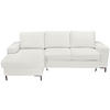 ECKSOFA Creme Cord  - Creme/Schwarz, KONVENTIONELL, Textil/Metall (150/240cm) - Carryhome