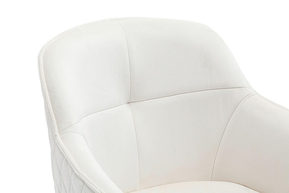 DREHSTUHL Samt Beige  - Beige/Schwarz, MODERN, Textil/Metall (59/83/60cm) - Livetastic
