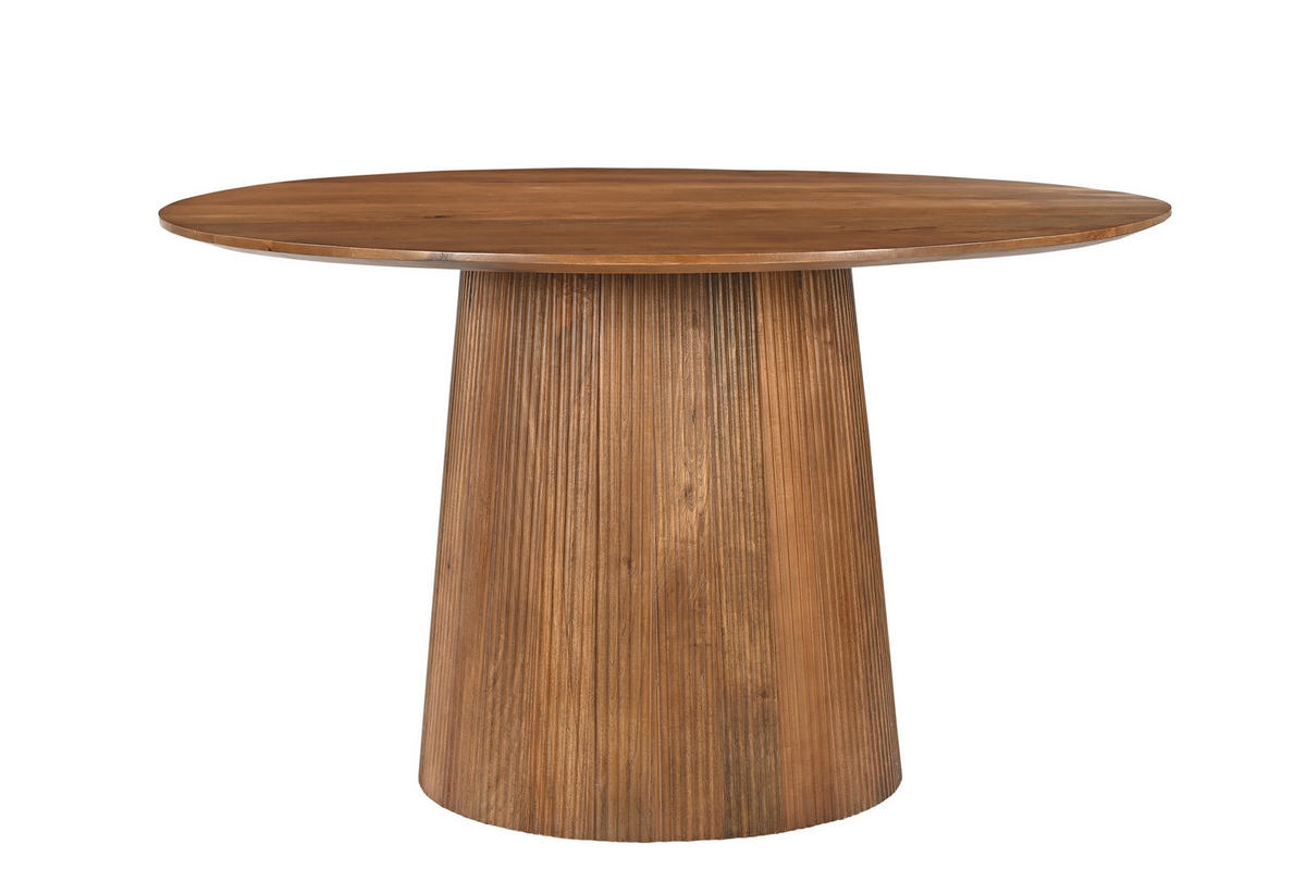 ESSTISCH 130/130/76 cm Echtholz  Holz rund Naturfarben  - Naturfarben, MODERN, Holz (130/130/76cm) - MID.YOU