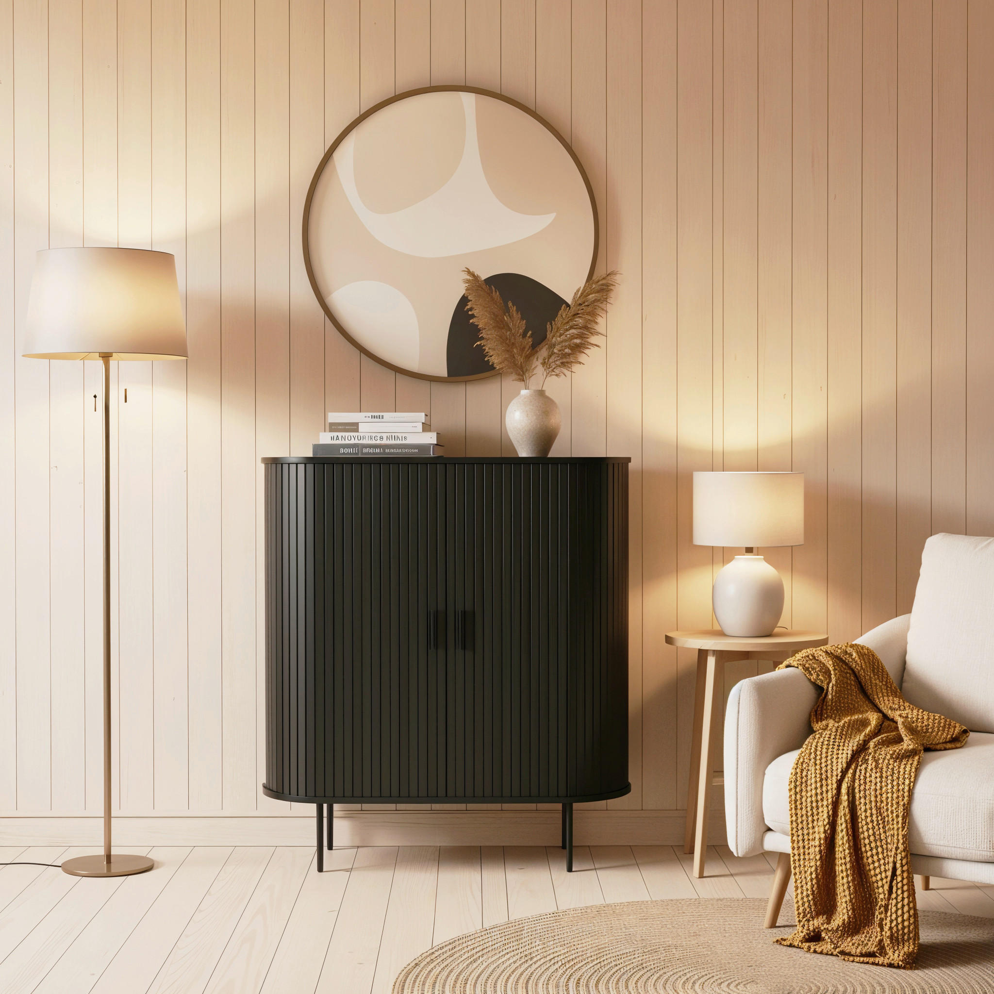 KOMMODE  in 100/118/40 cm  - Schwarz, Design, Holzwerkstoff/Metall (100/118/40cm) - Livetastic