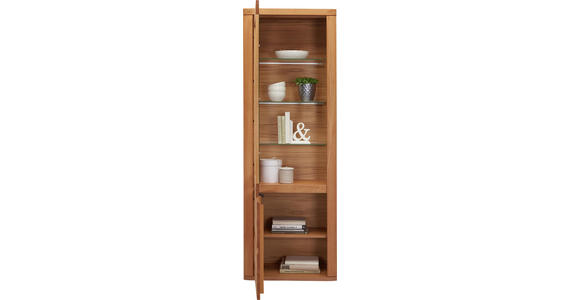 VITRINE Kernbuche furniert, massiv Buchefarben - Buchefarben, KONVENTIONELL, Glas/Holz (66/204/38cm) - Voleo