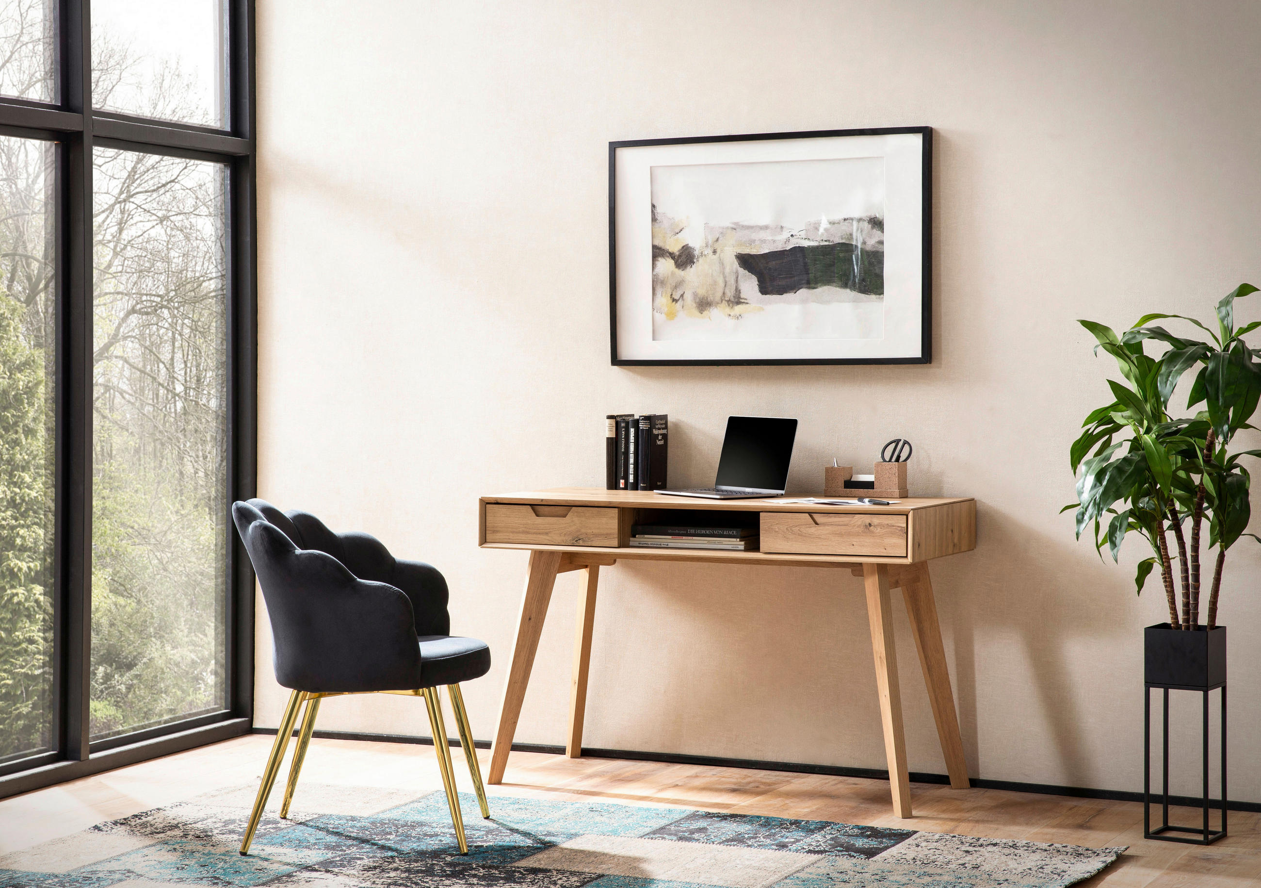 SCHREIBTISCH 120/55/77 cm  in Eichefarben  - Eichefarben, Design, Holz/Holzwerkstoff (120/55/77cm) - MID.YOU