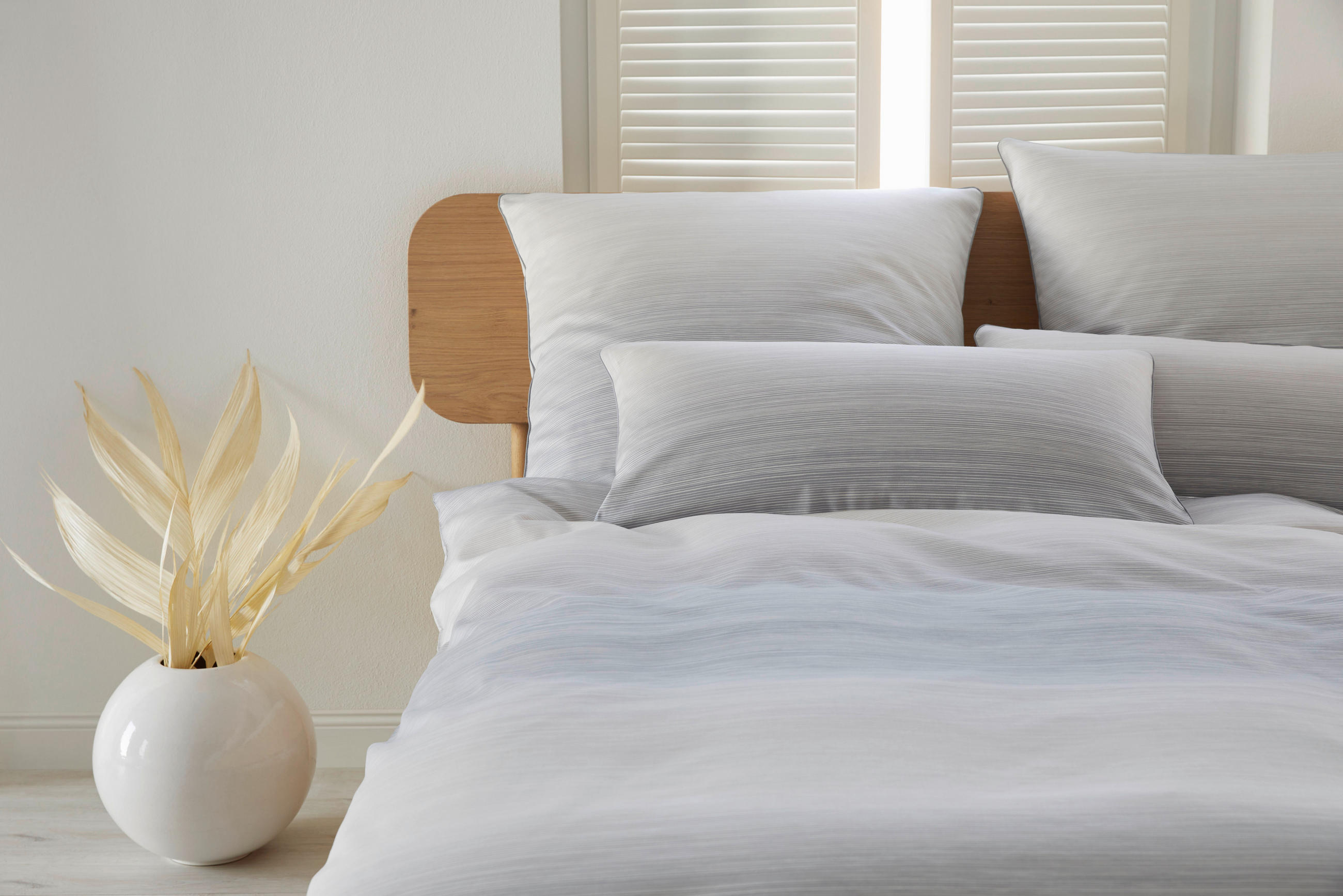 POSTELJNINA LA MER 140/200 cm mako saten bela, bež  - bela/bež, Konvencionalno, tekstil/naravni materiali (140/200cm) - Elegante