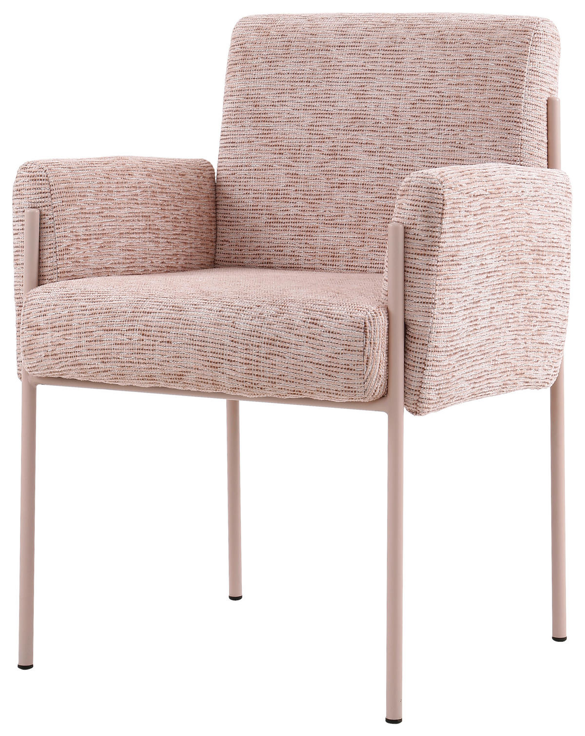 ARMLEHNSTUHL  in Eisen Webstoff  - Rosa, Design, Textil/Metall (62/86/63cm) - Novel