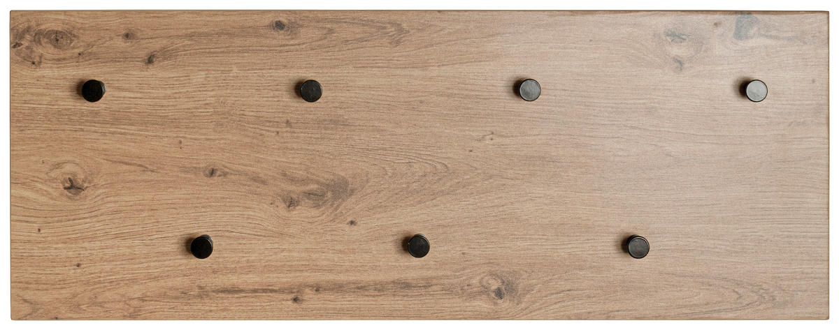 WANDGARDEROBE - Eichefarben/Schwarz, Holzwerkstoff/Metall (80/30/5cm)