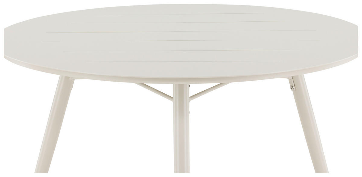 UTEBORD metall rund  - beige, Klassisk, metall (120/120/75cm) - Gardenson