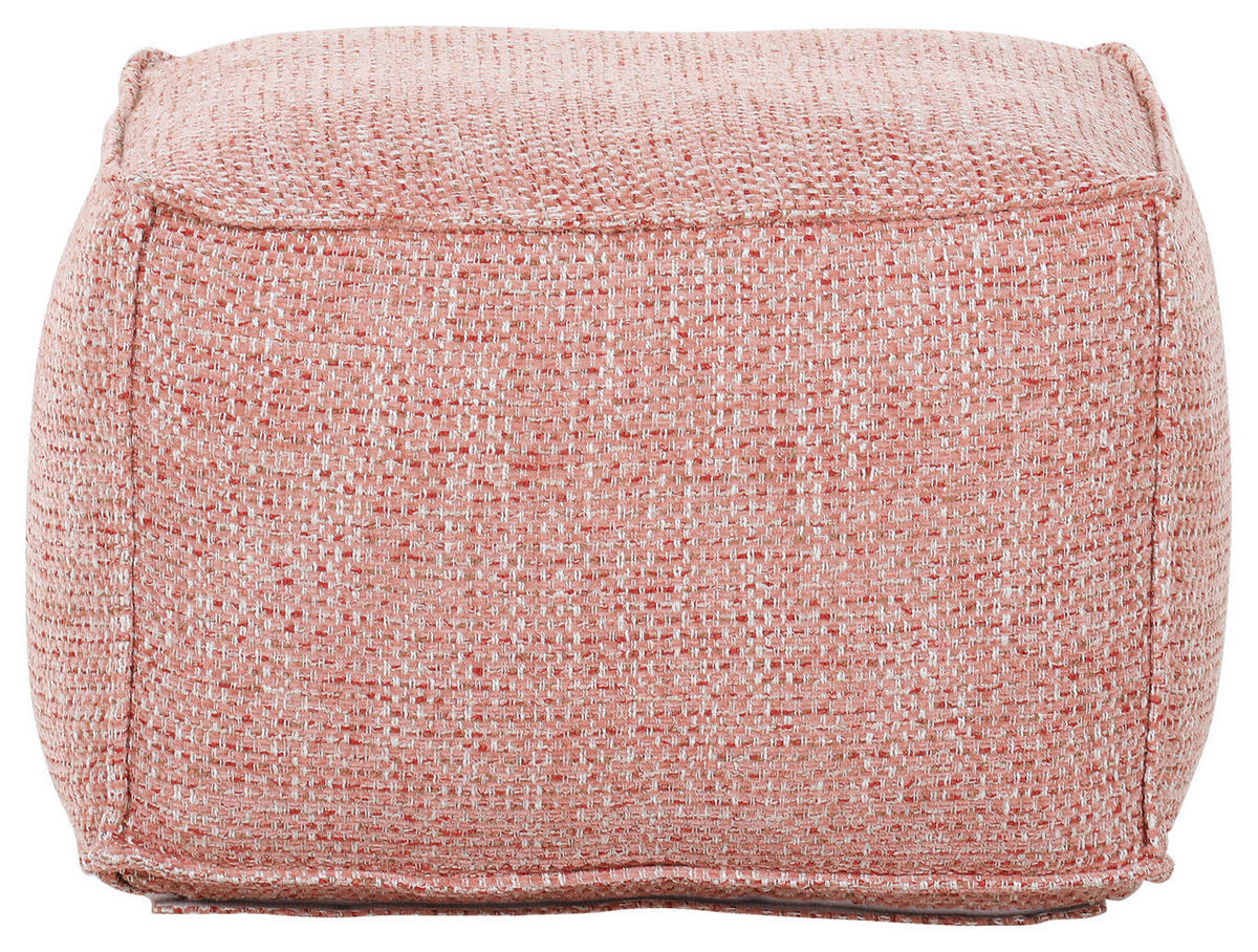 HOCKER in Textil Koralle  - Koralle, Konventionell, Textil (65/45/65cm) - Carryhome