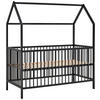 GITTERBETT EMMA  144/75/161 cm   - Schwarz, Trend, Holz (144/75/161cm) - My Baby Lou