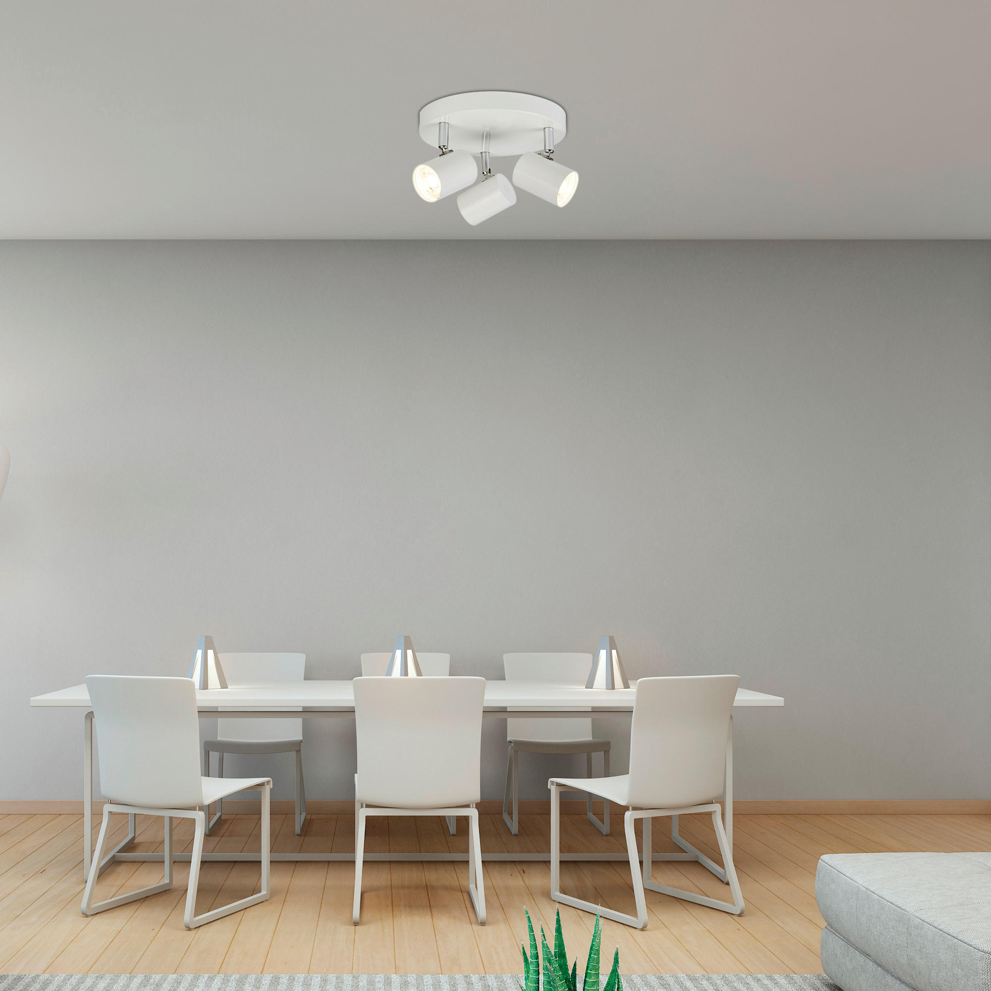 TAKSPOTLIGHT Rollo 26/12/26 cm   - klar/vit, Basics, metall/glas (26/12/26cm)