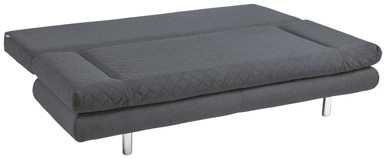 SCHLAFSOFA Armteil verstellbar Mikrofaser Dunkelgrau - Doppelschlaffunktion