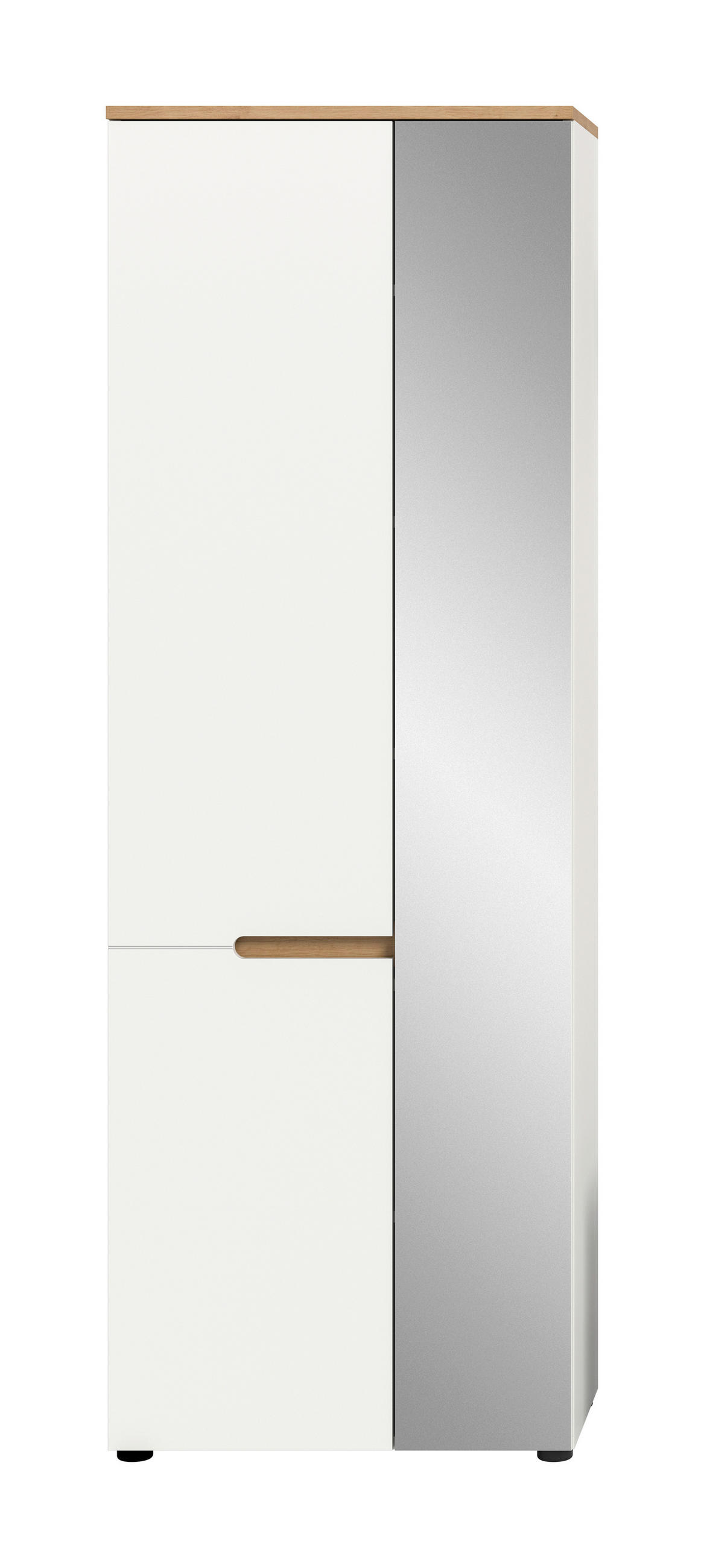 GARDEROBENSCHRANK  in 65/190/37 cm  - Schwarz/Weiß, Design, Holzwerkstoff/Kunststoff (65/190/37cm) - MID.YOU