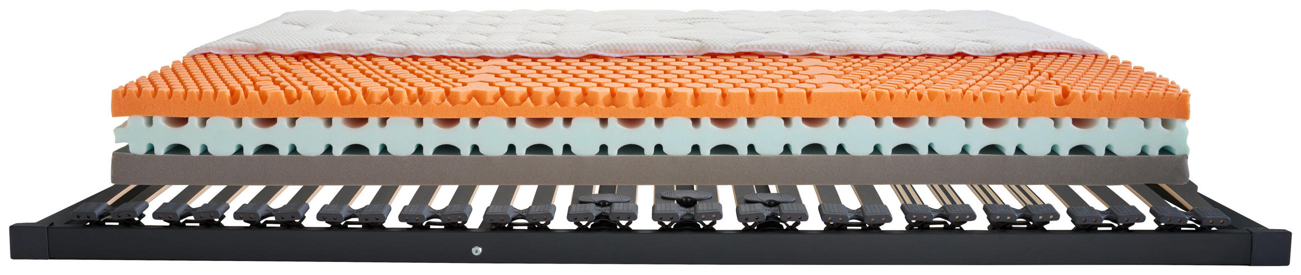 MATRATZENSET 140/200 cm  - Anthrazit, Basics, Holzwerkstoff (140/200cm) - Novel