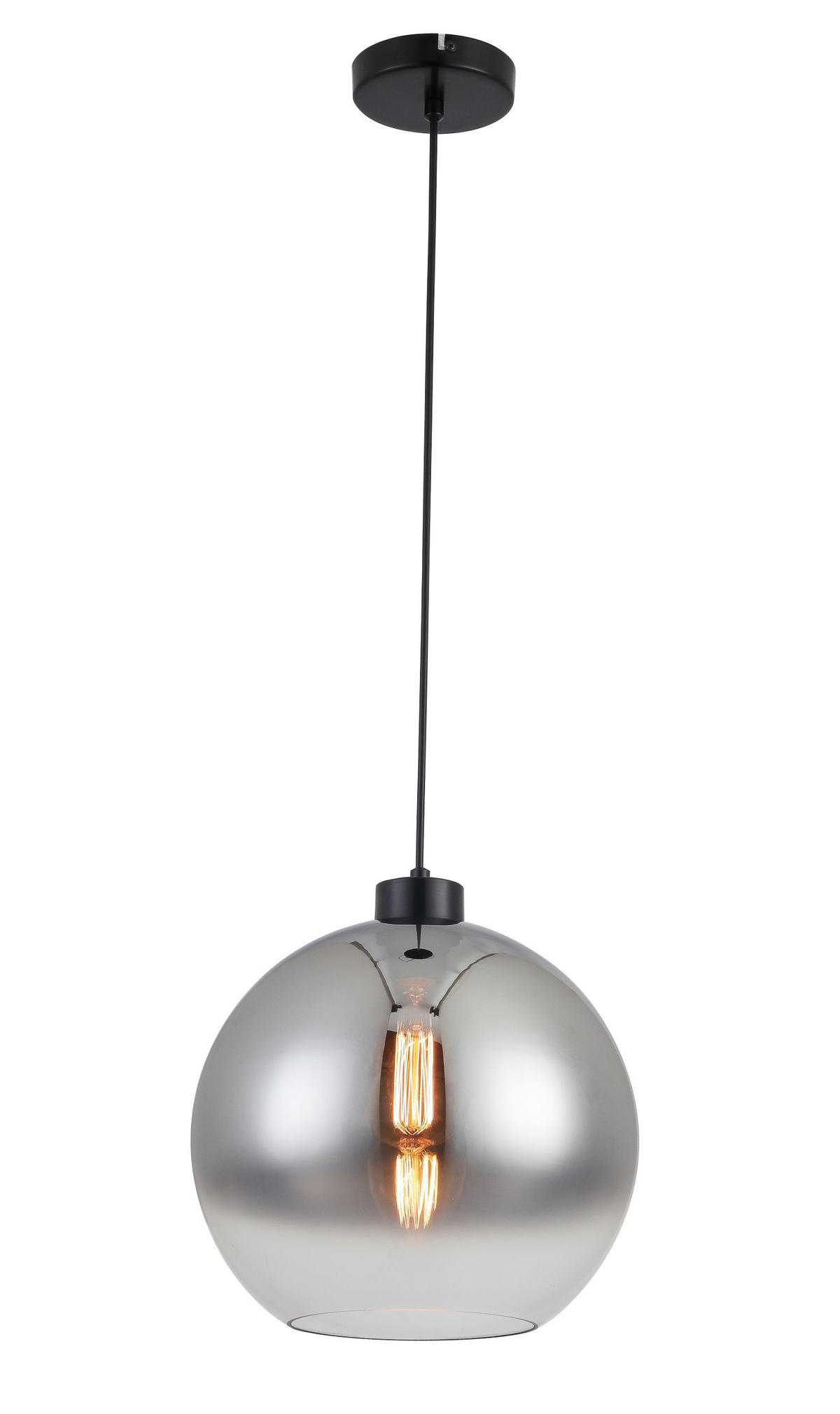 ZÁVĚSNÉ SVÍTIDLO, 30/120 cm  - barvy chromu/antracitová, Lifestyle, kov/sklo (30/120cm) - Dieter Knoll