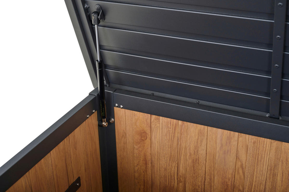 KISSENBOX 59/75/135 cm  - Braun, MODERN, Metall (59/75/135cm) - Siena Garden