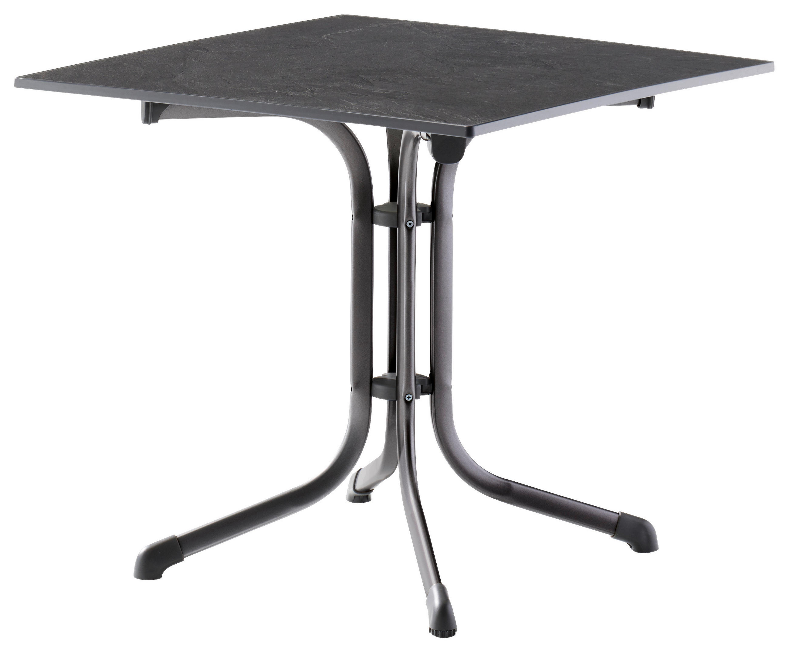 GARTENTISCH Holzwerkstoff Anthrazit, Grau quadratisch  - Anthrazit/Grau, MODERN, Holzwerkstoff/Metall (80/80/73cm) - Sieger