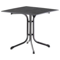 GARTENTISCH Holzwerkstoff Anthrazit, Grau quadratisch  - Anthrazit/Grau, MODERN, Holzwerkstoff/Metall (80/80/73cm) - Sieger