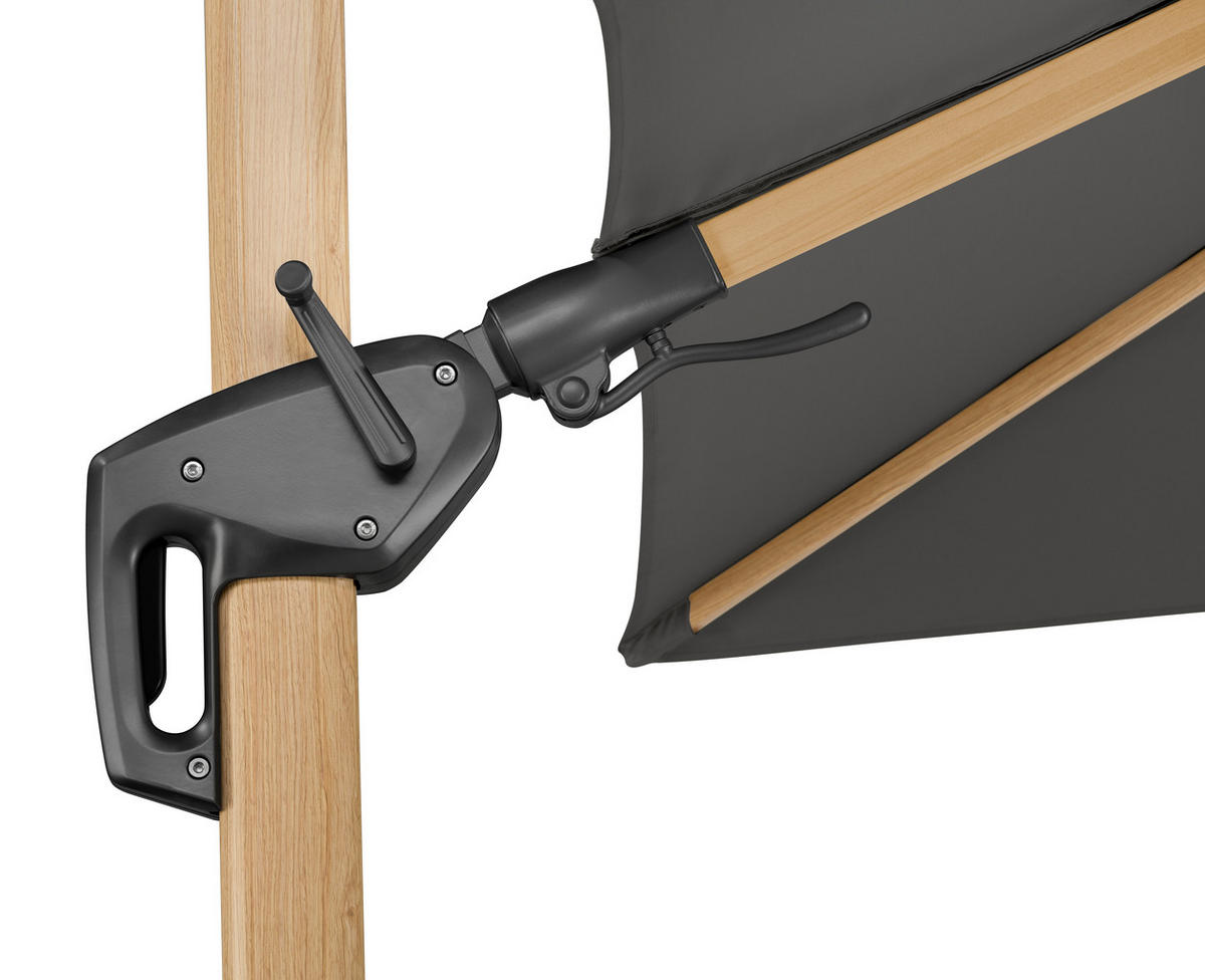 AMPELSCHIRM   - Eichefarben/Anthrazit, Basics, Textil/Metall (358/263/300cm) - Schneider