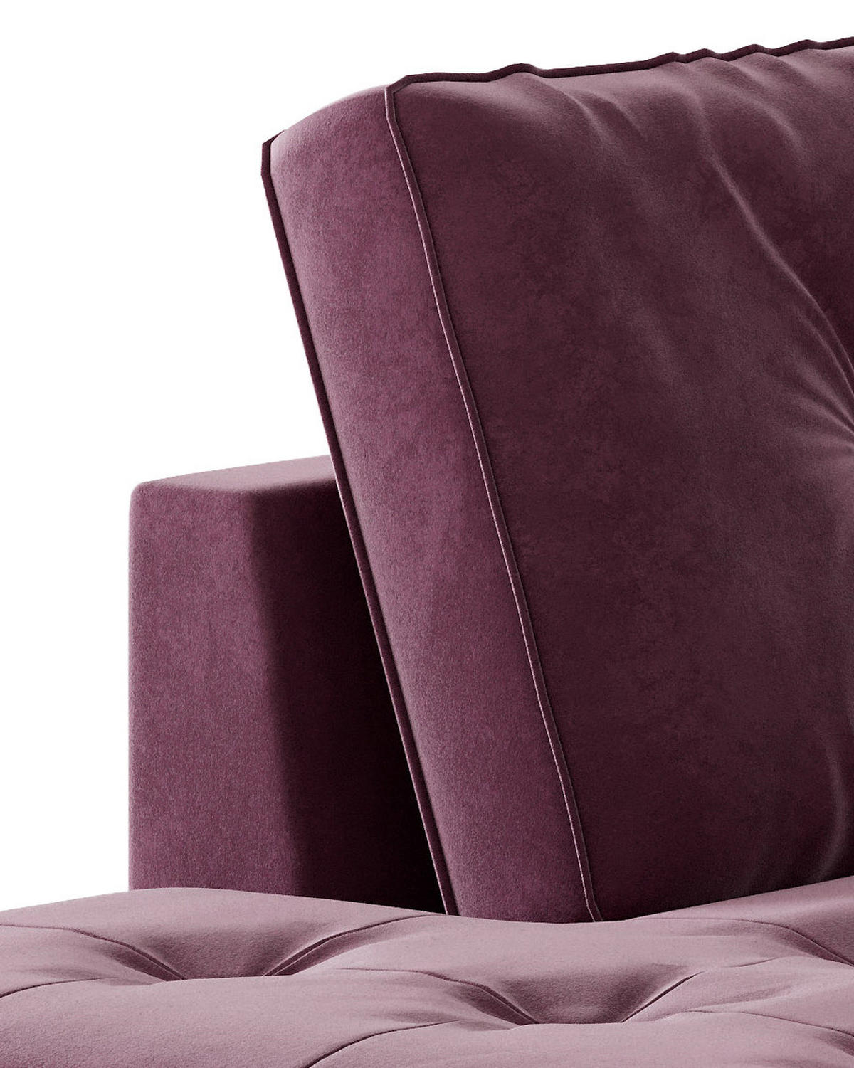 HÖRNSOFFA i flatväv vinröd  - stålfärgad/vinröd, Design, metall/textil (259/205cm) - Livetastic