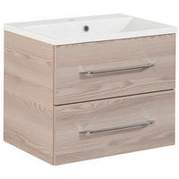 WASCHTISCHKOMBI 60 cm  - Eschefarben/Alufarben, MODERN, Holzwerkstoff/Kunststoff (60cm) - MID.YOU