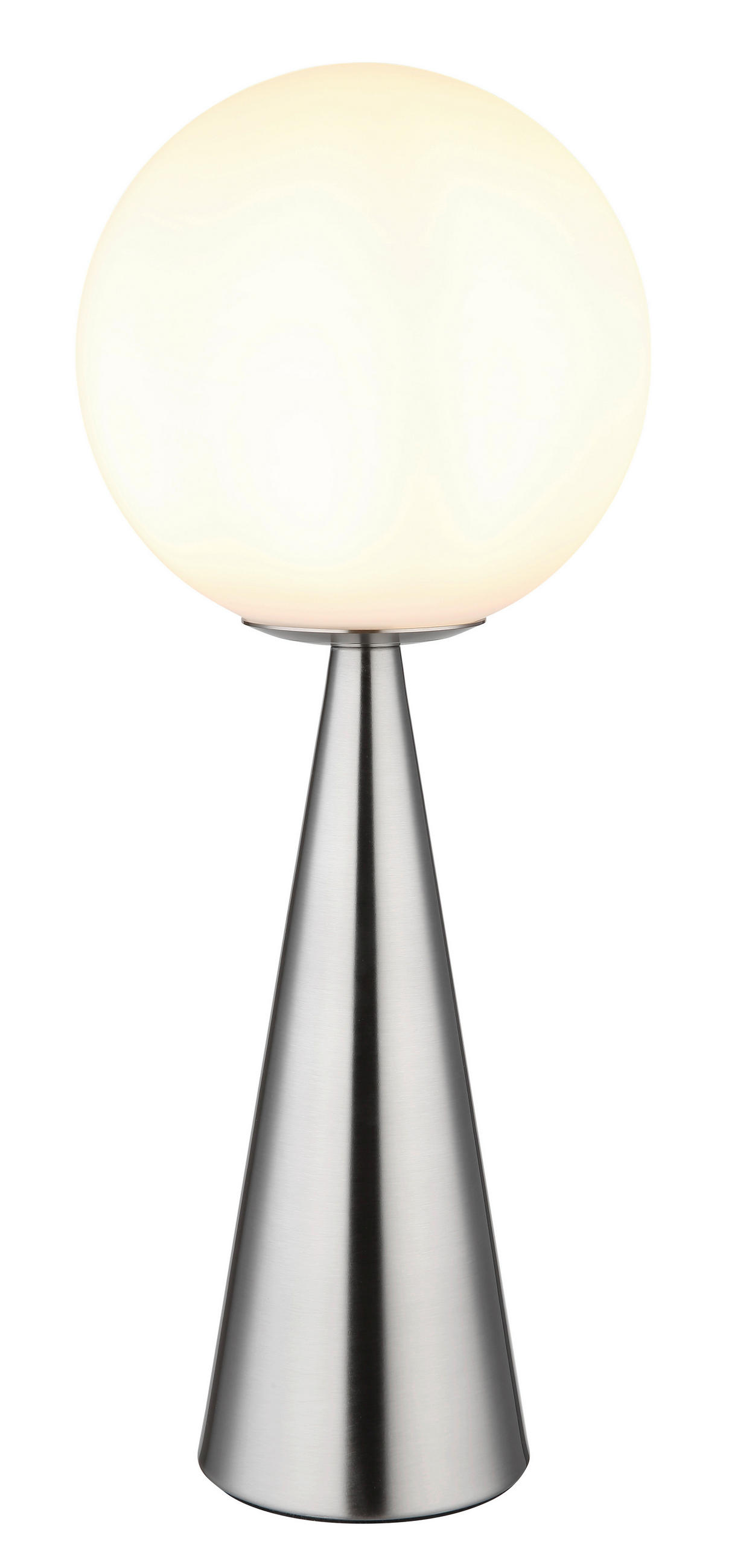 TISCHLEUCHTE - Nickelfarben, Design, Glas/Metall (20/49,5cm) - Globo