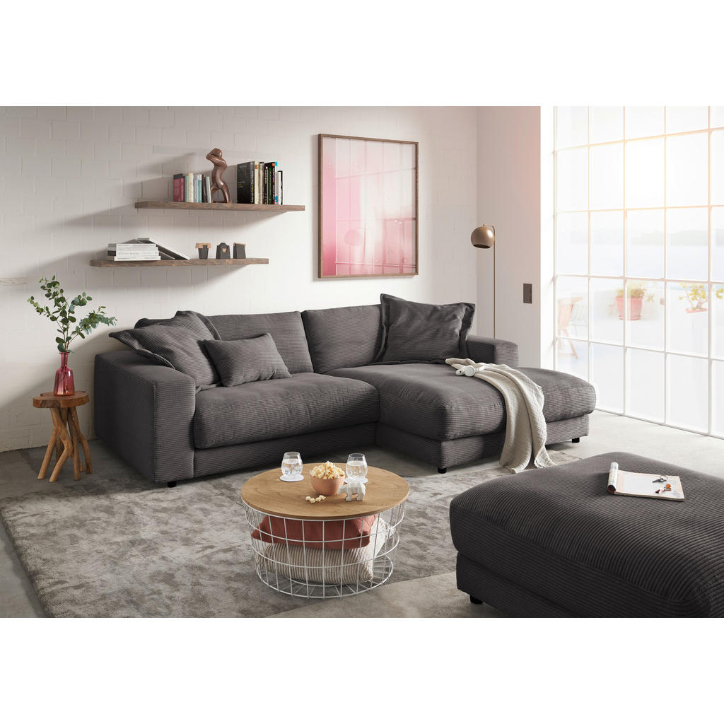 Thumbnail - Pure Home Lifestyle Hocker, Grau, Textil, quadratisch, 100x86x100 cm, Blauer Engel, Goldenes M, Oeko-Tex® Standard 100, ...