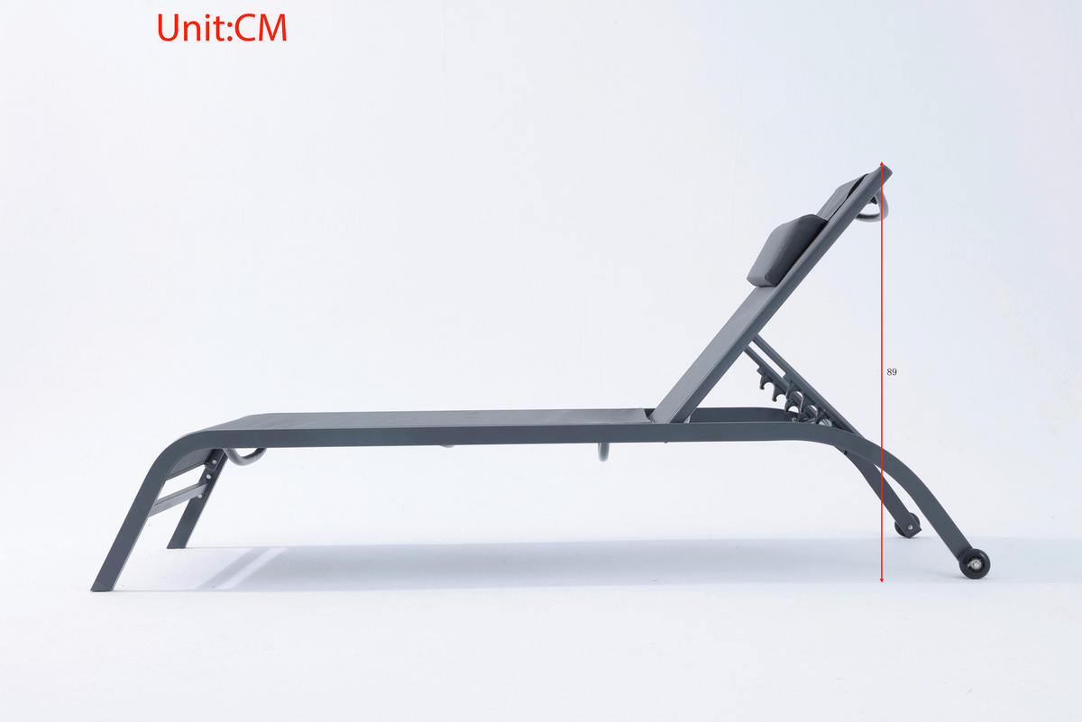 GARTENLIEGE 198/87/62 cm  - Gelb, Design, Textil/Metall (198/87/62cm) - Ambia Garden