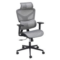 DREHSTUHL Netzbespannung Dunkelgrau  - Dunkelgrau/Schwarz, LIFESTYLE, Holz/Kunststoff (66/124-132/64cm) - MID.YOU