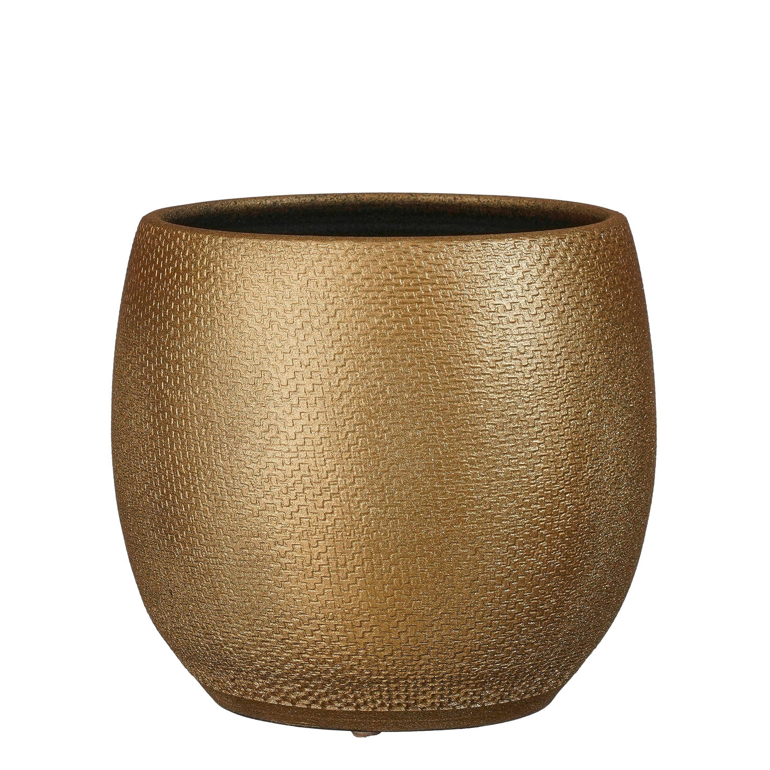 KVĚTINÁČ keramika, 22.5/23 cm - barvy zlata, Basics, keramika (22.5/23cm)