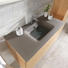 BADEZIMMER - Eichefarben/Grau, Design, Glas/Holz (100cm) BADEZIMMER - Eichefarben/Grau, Design, Glas/Holz (100cm)