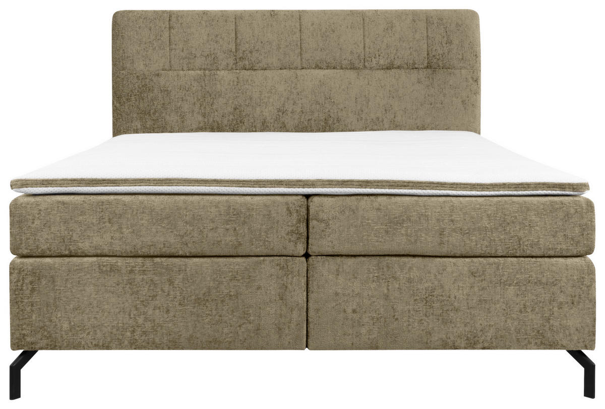 BOXSPRINGBETT 160/200 cm  in Cappuccino  - Schwarz/Cappuccino, Design, Textil/Metall (160/200cm) - Esposa