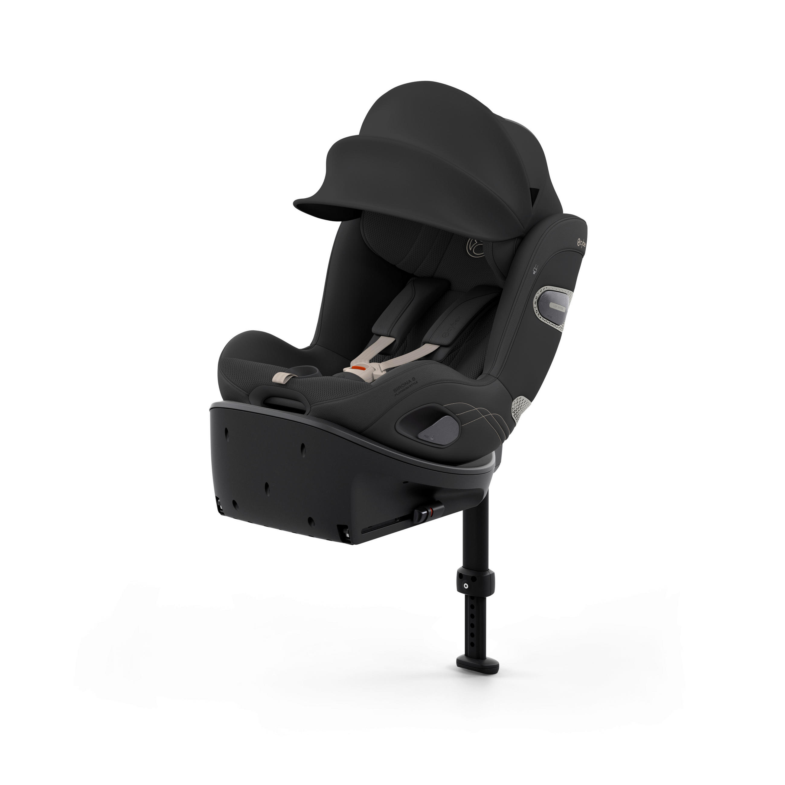 REBOARDER-KINDERSITZ Sirona Si Style Sepia Black  - Schwarz, Basics, Kunststoff/Textil (61/45,5/49,5cm) - cybex PLATINUM