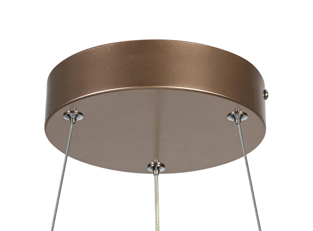 Lampă Suspendată Cu Led 37/150 cm  - cappuccino/transparent, Design, plastic/metal (37/150cm) - Novel