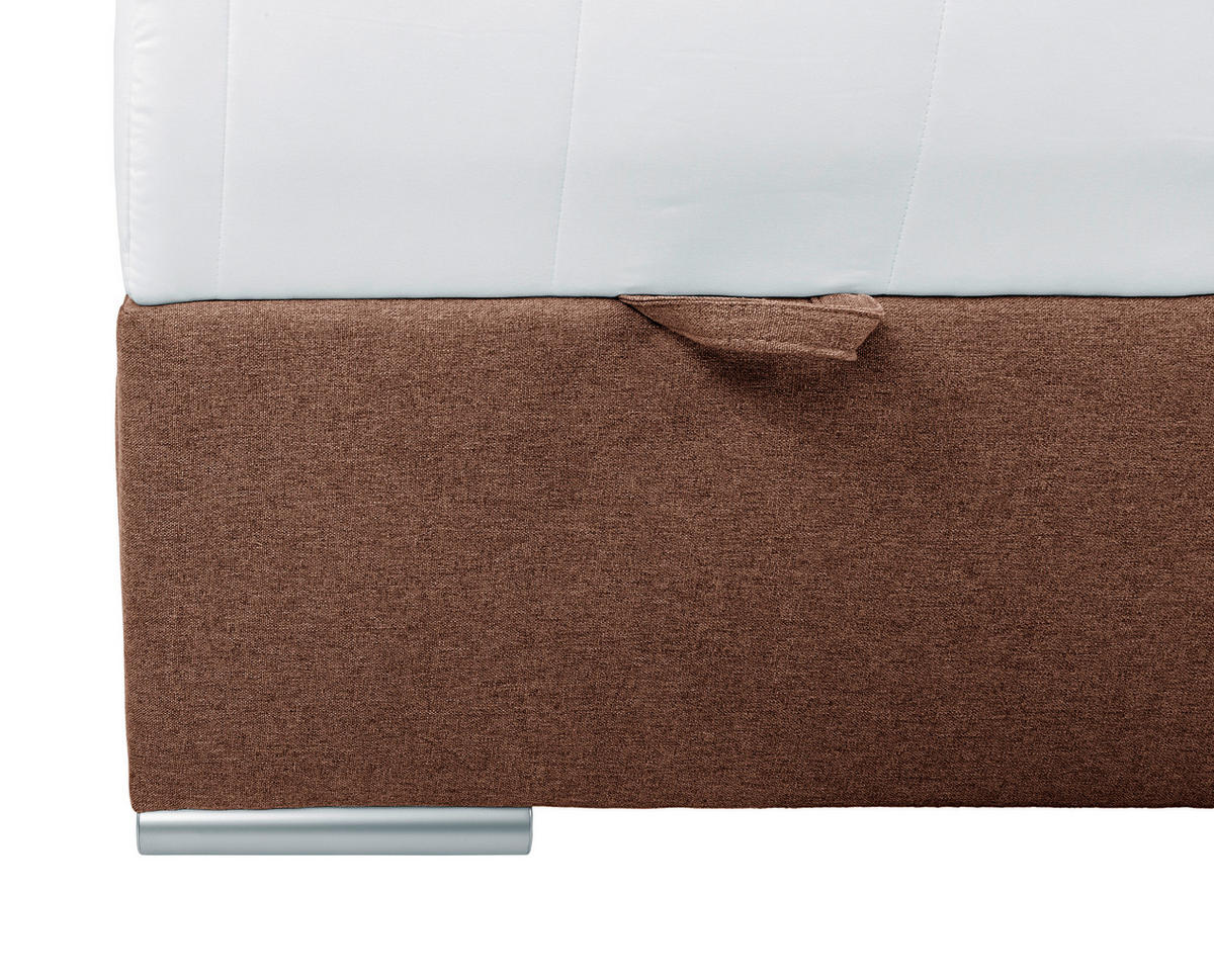 BOXBETT 90/200 cm  in Braun  - Chromfarben/Braun, Konventionell, Kunststoff/Textil (90/200cm) - Carryhome