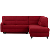 ECKSOFA in Chenille Rot  226/208 cm  - Rot/Schwarz, KONVENTIONELL, Textil (226/208cm) - Sedda